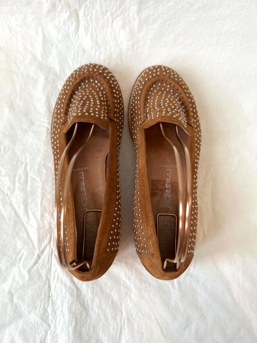 Jeffrey Campbell shoes Dorm size 8 womens   brown suede studded orange moc - Picture 5 of 14